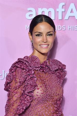 Sofia Resing braless boobs in a see through top showing her tits.





