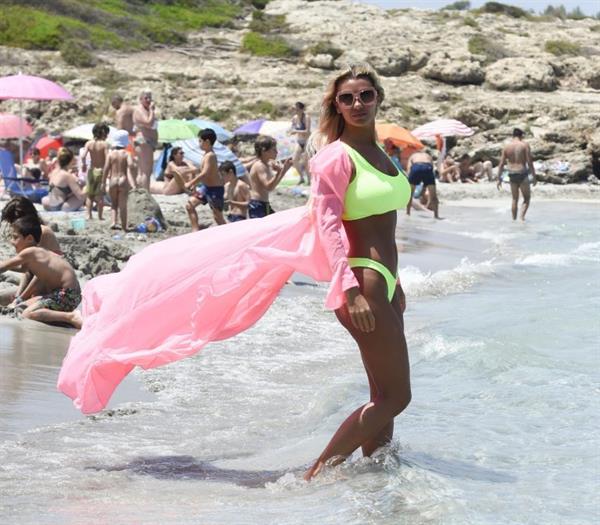 Christine McGuinness in a sexy bikini seen by paparazzi.








