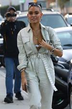 Madison Beer showing off her boobs in a sexy revealing top seen by paparazzi.




