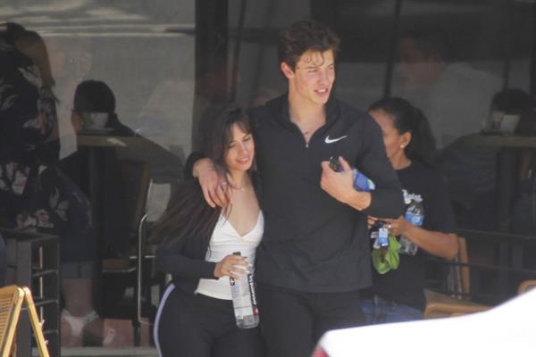 Camila Cabello looking sexy seen in public with Shawn Mendes by paparazzi.




