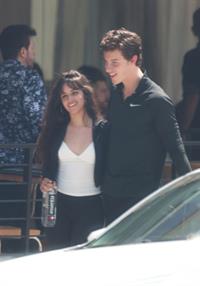 Camila Cabello looking sexy seen in public with Shawn Mendes by paparazzi.





