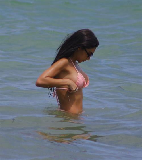 Chantel Jeffries Bikini Pictures Chantel Jeffries sexy ass in a bikini at the beach in Miami seen by paparazzi showing nice cleavage.