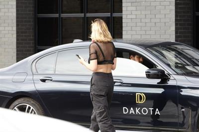 Rhian Sugden big boobs showing nice cleavage seen by paparazzi.
















