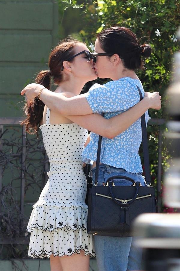Emma Roberts and Brit Elkin caught kissing by paparazzi.



