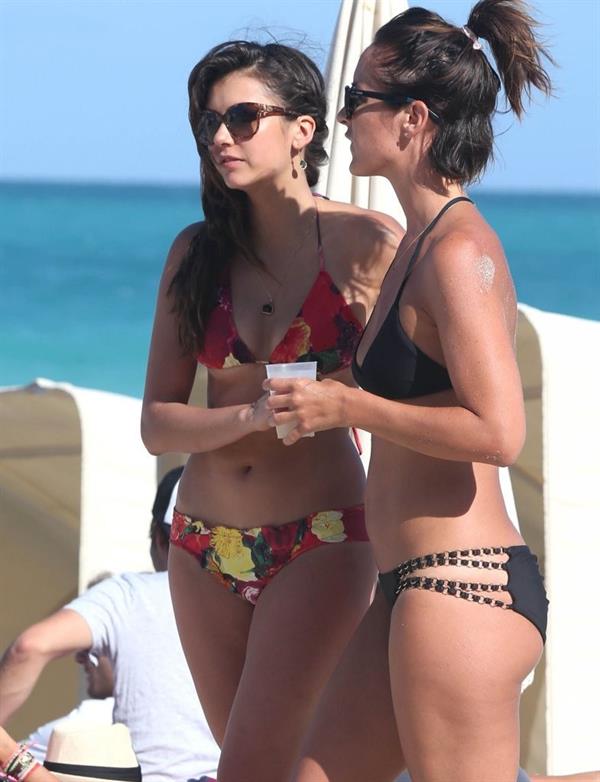 Nina Dobrev in a bikini