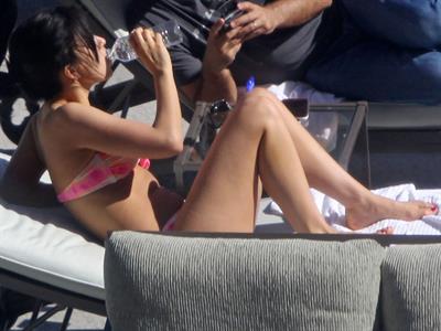 Hilaria Baldwin in a bikini