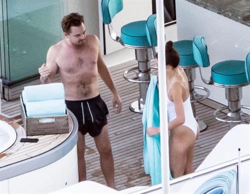 Camila Morrone Bikini Pictures Camila Morrone in a sexy swimsuit in a hot tub on a yacht with Leonardo DiCaprio seen by paparazzi.