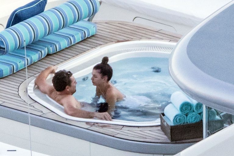 Camila Morrone Bikini Pictures Camila Morrone in a sexy swimsuit in a hot tub on a yacht with Leonardo DiCaprio seen by paparazzi.