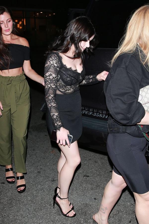 Ariel Winter sexy in a see through outfit that shows off her boobs and cleavage seen by paparazzi.












