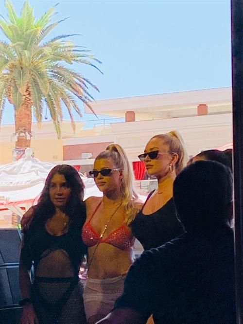 Sofia Richie Pictures Sofia Richie sexy in a bikini showing some nice cleavage seen by paparazzi celebrating her 21st birthday.