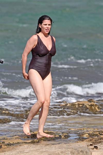 Neve Campbell in a bikini