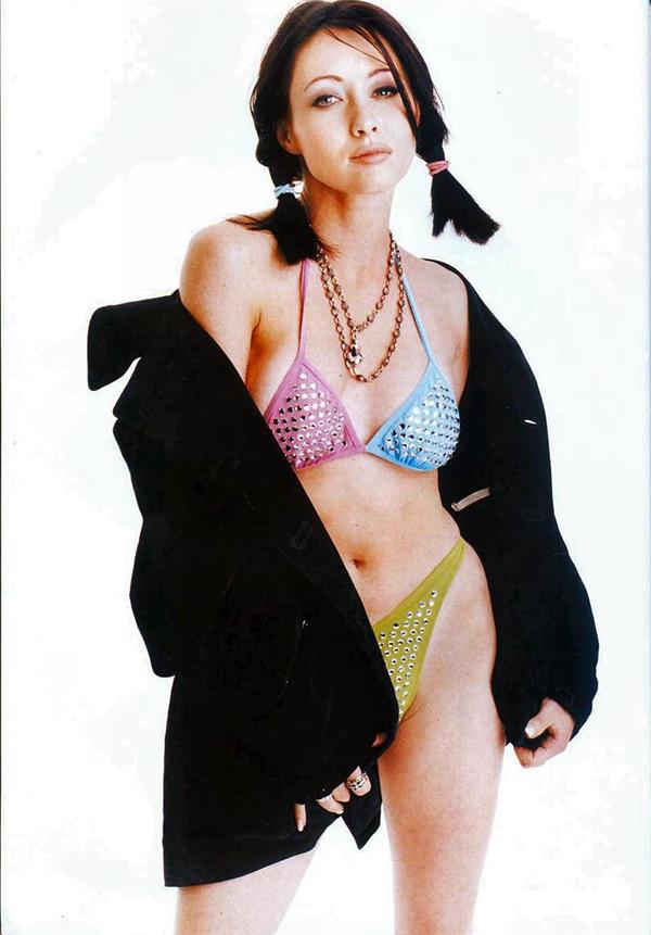 Shannen Doherty in a bikini