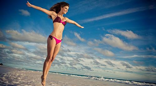 Nina Agdal in a bikini