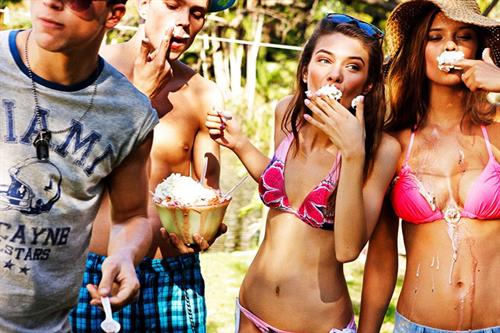 Nina Agdal in a bikini