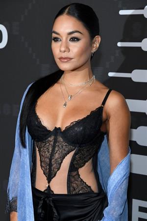 Vanessa Hudgens sexy in a lingerie top showing nice cleavage seen by paparazzi showing up to the Savage X Fenty Show.



























