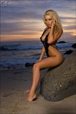 Amanda Stronegger in a bikini