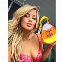 Audrey Allen in lingerie taking a selfie