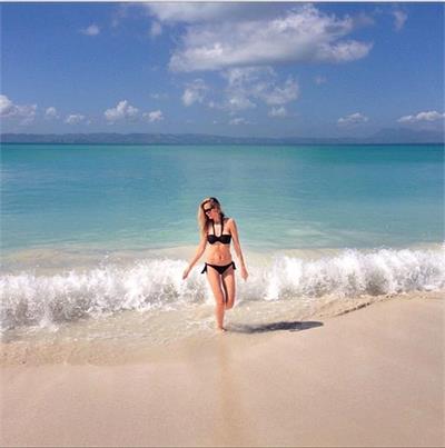 Petra Němcová in a bikini