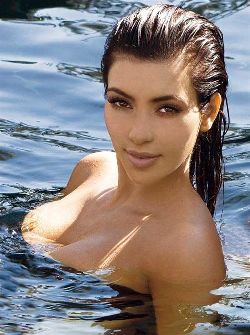 Kim Kardashian in a bikini