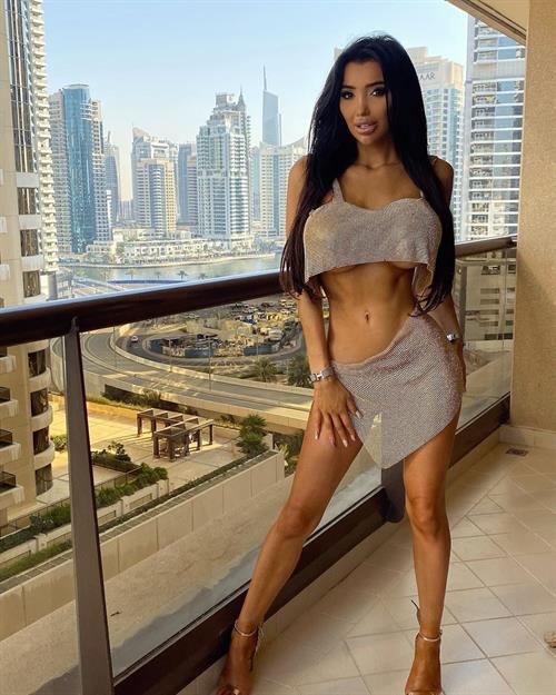 Chloe Khan sexy big boobs in a see through outfit in Dubai showing off her tits.











































