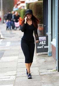 Jennifer Metcalfe out and about, walking in Liverpool