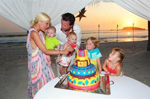 Tori Spelling Celebrates her birthday with family at the St Regis Punta Mita Resort in Mexico (May 20, 2013) 