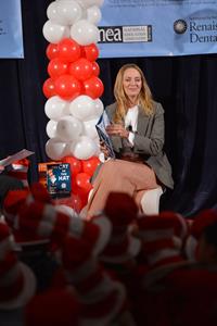 Uma Thurman joins Cat In The Hat On NEA's Read Across America Day at New York Public Library (01.03.0213) 