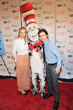 Uma Thurman joins Cat In The Hat On NEA's Read Across America Day at New York Public Library (01.03.0213) 