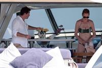Uma Thurman on a yacht in St Trope July 6, 2013 
