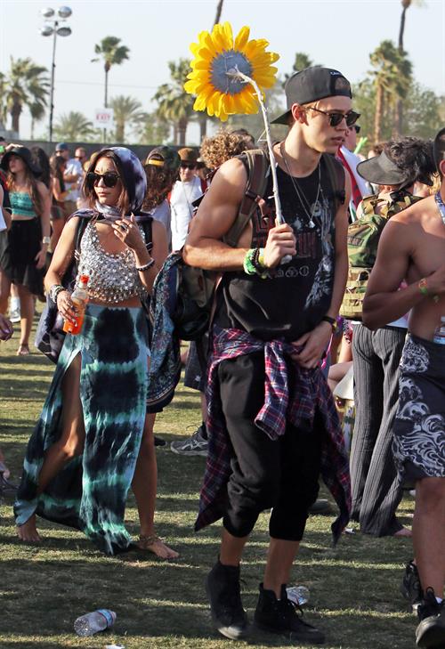 Vanessa Hudgens at Coachella Festival day 3 in Indio on April 14, 2013