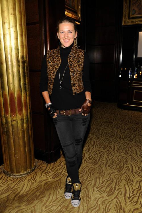 Victoria Azarenka attend the BNP Paribas Tennis Showdown Cocktail Party at Essex House in New York - March 3, 2013 
