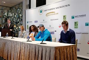 Victoria Azarenka and Serena Williams - BNP Paribas Showdown Press Conference at Essex House March 4, 2013 