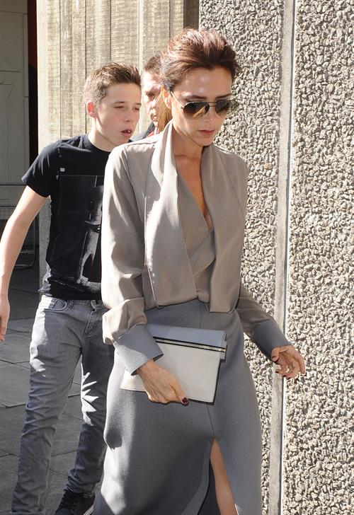 Victoria Beckham leaving London's Vogue Festival in London on April 28, 2013