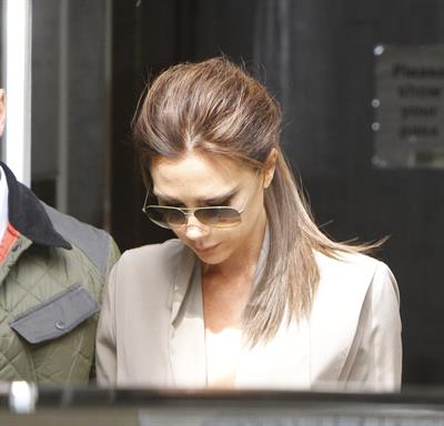 Victoria Beckham leaving London's Vogue Festival in London on April 28, 2013