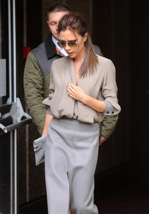Victoria Beckham leaving London's Vogue Festival in London on April 28, 2013