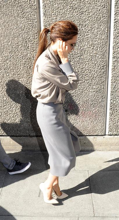 Victoria Beckham leaving London's Vogue Festival in London on April 28, 2013