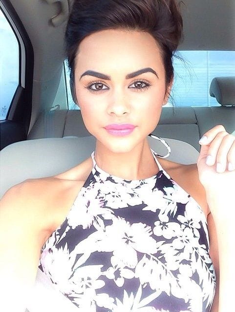 Sophia Miacova taking a selfie