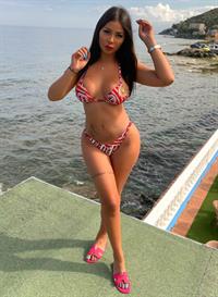 Maeva Ghennam in a bikini