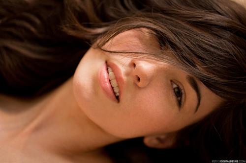 Emily Grey lifts up her dress