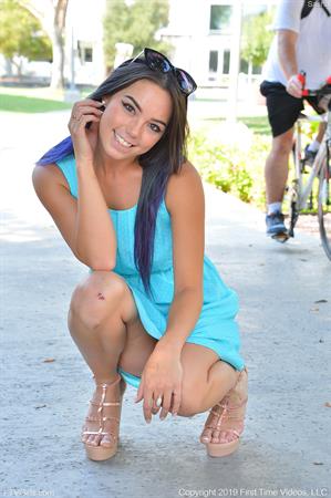 Sexy In Her Blue Dress