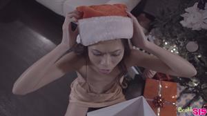 Vina Sky Nude Pictures Sassy little spinner Vina Sky gets her stepbros big hard dick in a box as a Christmas surprise to fuck and suck
