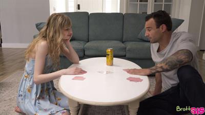 Mackenzie Moss and her stepbrother keep upping the stakes of their card game until Mackenzie gets her pussy pounded