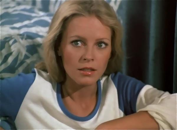 Cheryl Ladd as Kris Munroe on Charlie's Angels in a Casual Blue and White Top