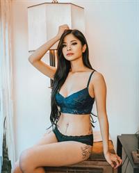 Cindy Tran in lingerie