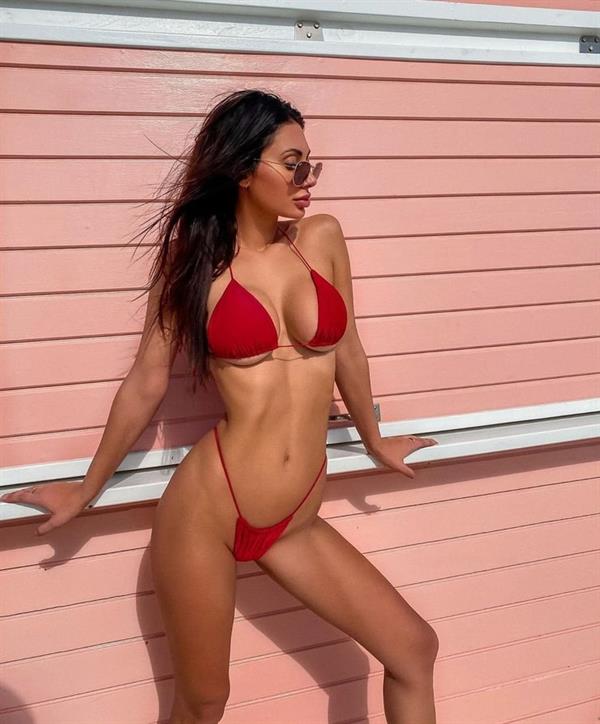 Francesca Farago in a bikini