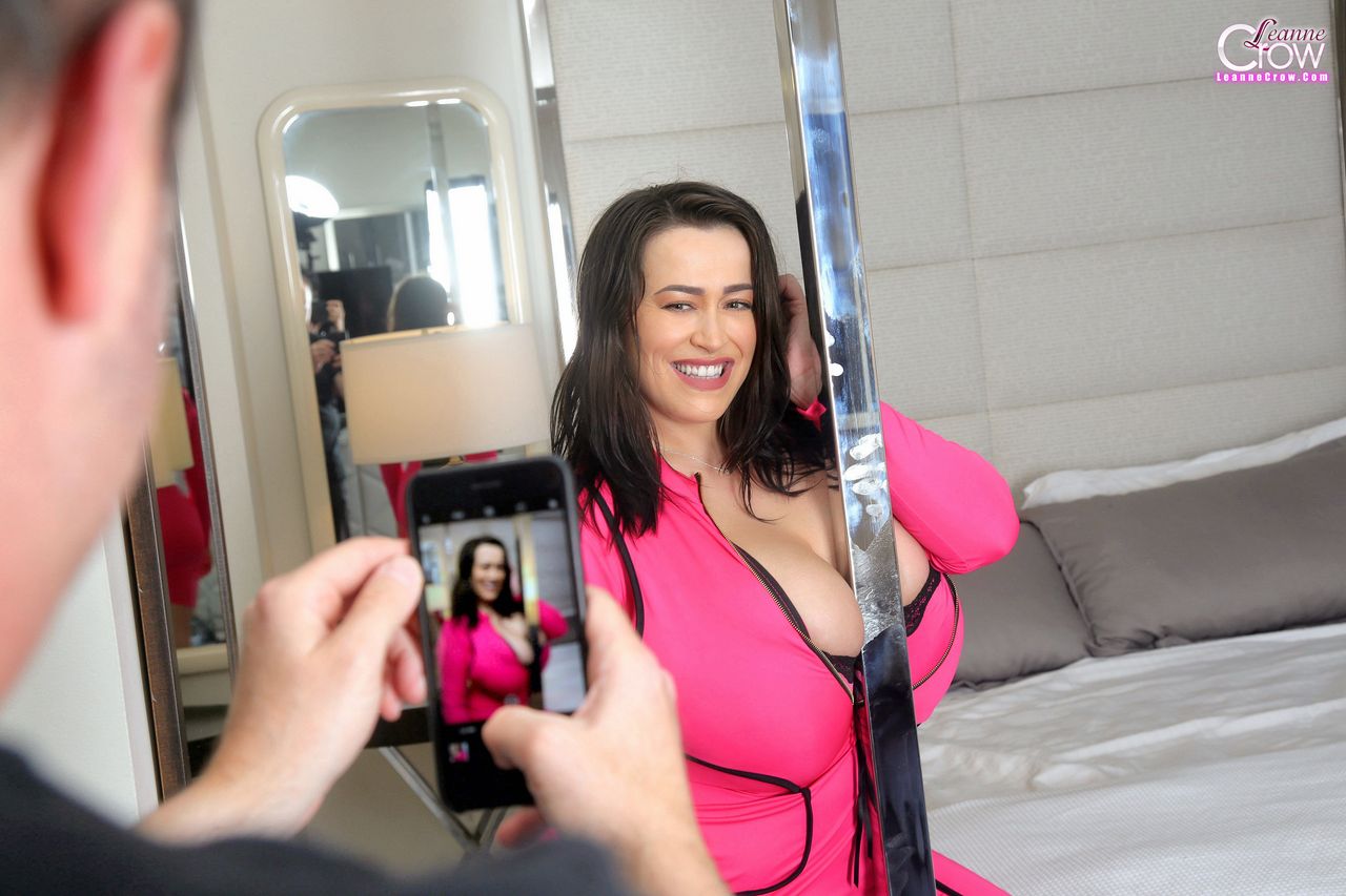 Leanne Crow has her huge cleavage ready to tease you