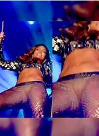Jennifer Lopez pussy flash wardrobe malfunction accidentally showing her pussy on stage in see through tight pants.