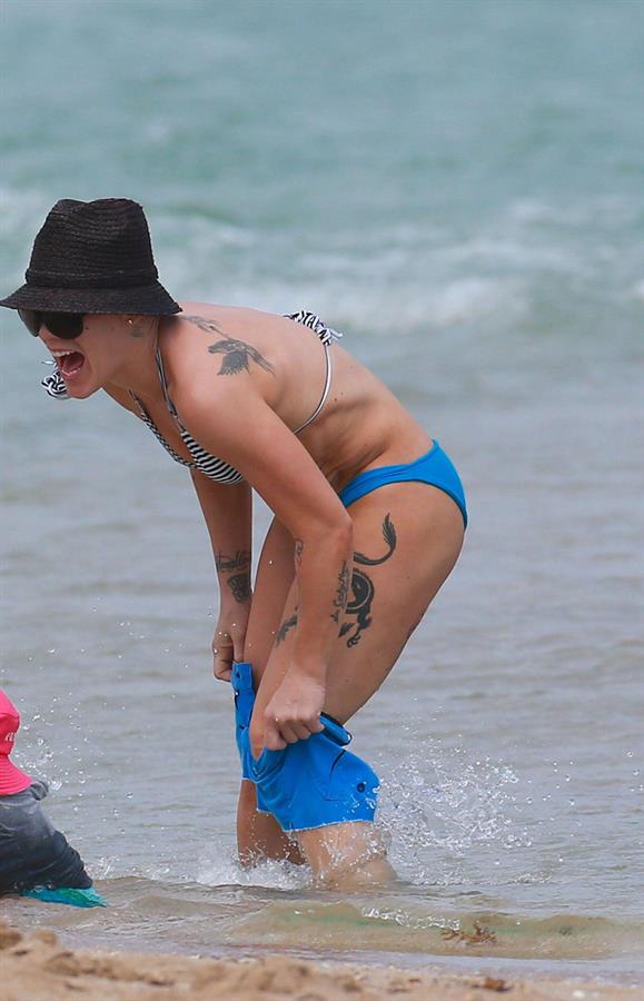 Pink in a bikini