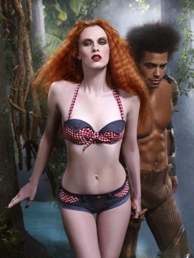 Karen Elson in lingerie