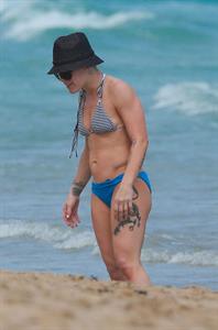 Pink in a bikini